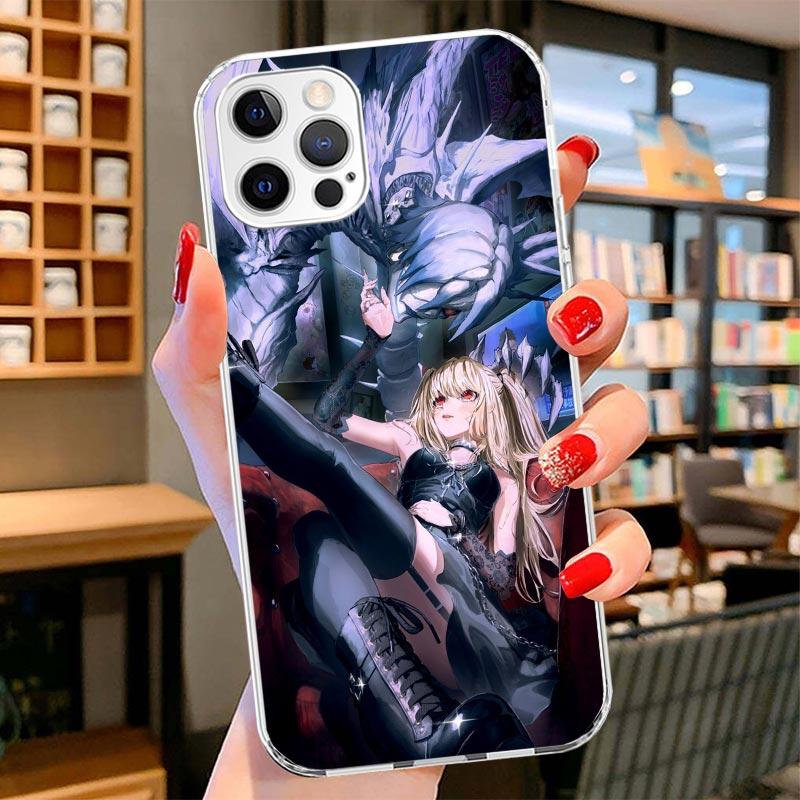 N-Note D-Death MisaMisa Cover Phone Case For iPhone 16 17 Air 15 14 Pro Max 16E Phone Case 13 Mini 12 11 7 SE 8 Print Pattern Fi