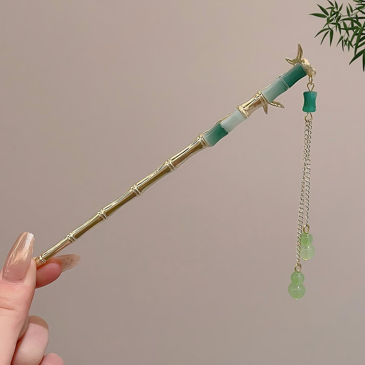 

1 шт. Елегантна китайська шпилька для волосся з квіткою, метеликом і китицею у вінтажному стилі, повсякденний аксесуар для волосся, святковий подарунок, жіноча прикраса