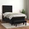 VidaXL Divan Bed with Mattress Black 90x190 Cm Velvet - Model 3137997