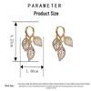 Euro-American Luxury Zirconia Leaf Tassel Earrings for Women - Unique, Shiny, and Stylish Design