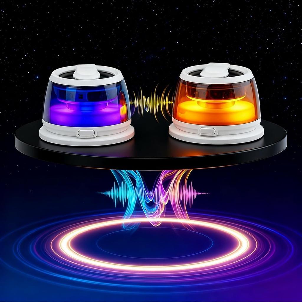 agnetic Bluetooth Speaker with LED Light & Phone Holder, Mini Portable Stereo Speaker with Built-in Mic, TWS Pairing, for iPhone,Shower,Camping,