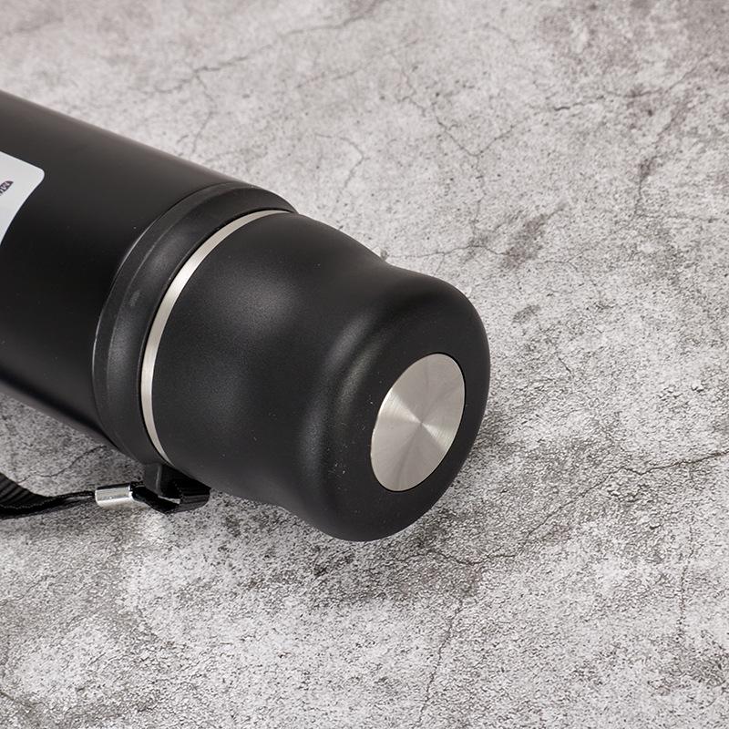 Bouteille d'eau de sport isotherme en acier inoxydable 304 de grande capacité avec cordon - Tasse cadeau portable pour l'extérieur