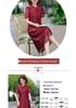 Retro Chinese Style Cheongsam Knee-Length Dress for Middle-Aged Women