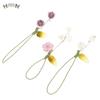 Cute Tulip Flowers phone Strap Lanyards Charms Mobile Phone Case Keychain Car Key Chains Headset Cover Hang