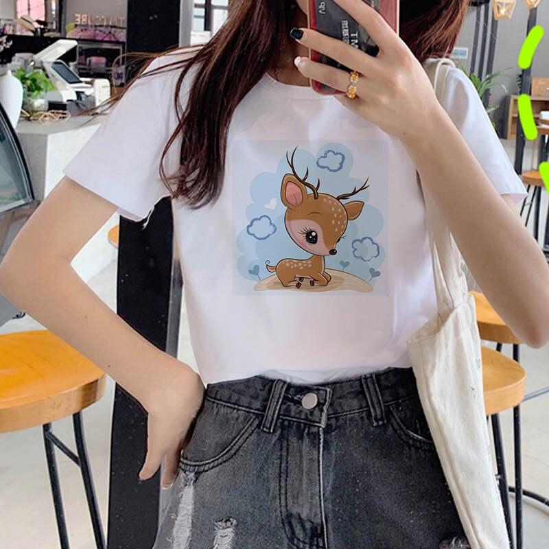Cute Sika Deer Women T Shirt Oversized 