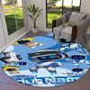ASTRO BOT Custom Name Round Area Rug,Carpet Rug for Living Room Bedroom Sofa Playroom Decor,Non-slip Floor Mat