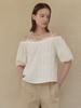 ATELIER NAIN Off-Shoulder Lace Blouse(Bl-4245)