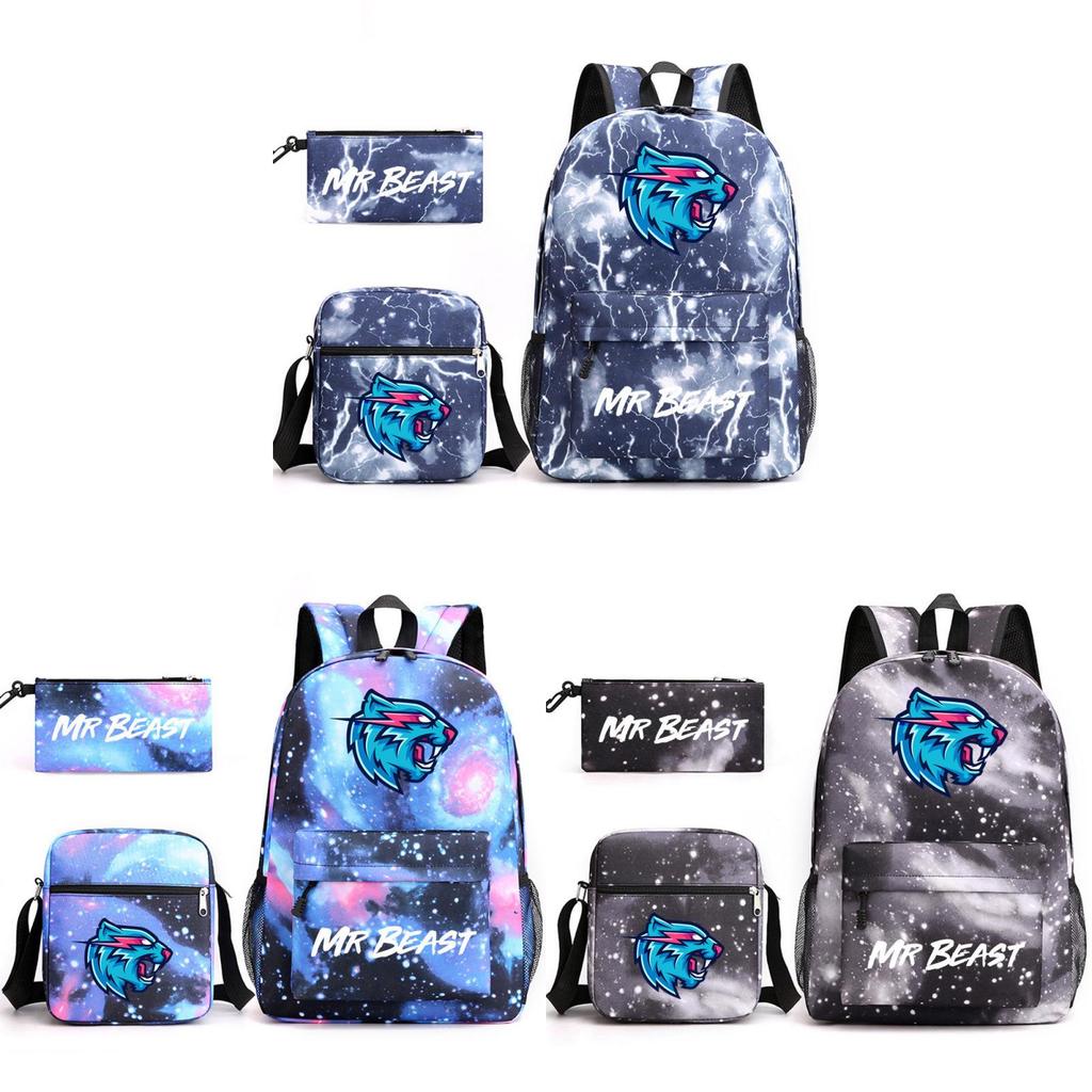 Canvas Backpack Set For Students With Laptop Compartment And Breathable Design For Daily Use