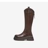 BASTO Women's Winter V-Cut Thick-Sole Tall Boots