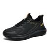 Autumn New Microfiber Leather Waterproof Sports Shoes Leather Surface Lightweight Soft Sole Shock Absorption Running Shoes Casual Shoes