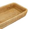 Rattan Tray Tabletop Organization Hand Woven Snack Storage Basket Multifunctional Serving Tray