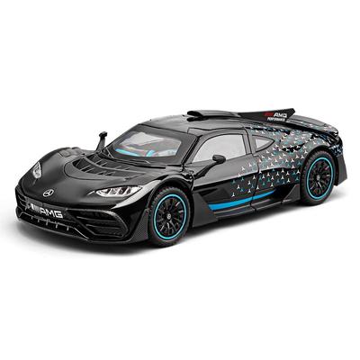 Modellino Auto in Lega Diecast Mercedes Benz AMG ONE Racing in Scala 1/24 con Suono e Luci Host per Computer Ornamenti Fai da Te Regalo alla Moda per Amico