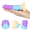 Small Twist Color Granules Jelly Fluorescent Glow-in-the-dark Penis Spiral Anal Plug Sm Sex Toys