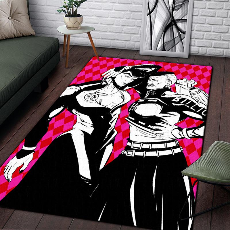 Jojo Anime piękny obraz dywan do salonu duży dywanik czarny miękki dywan maty do dekoracji domu dywaniki Boho piknik