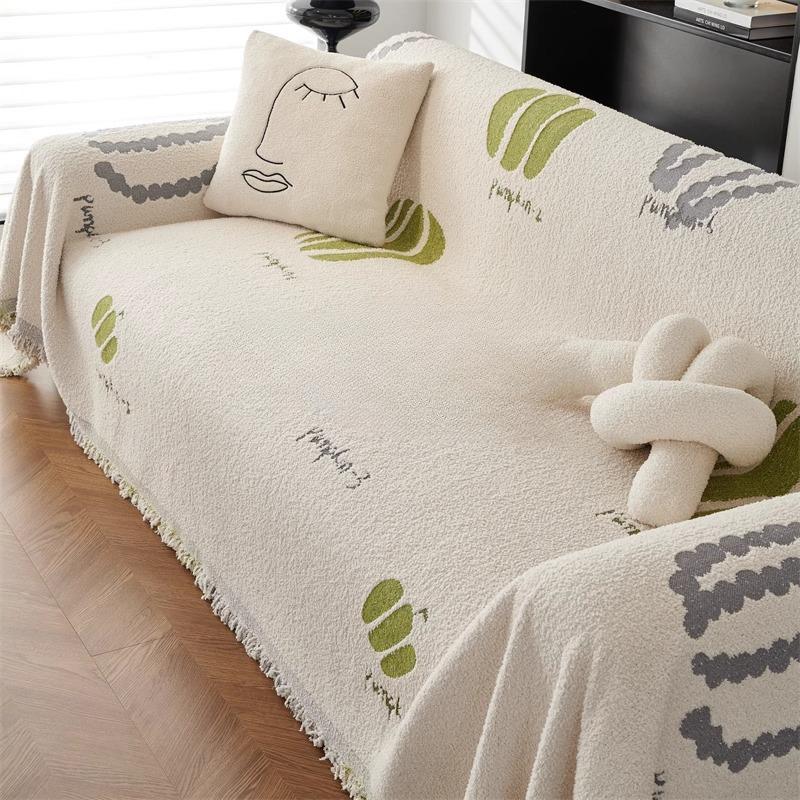 Winter Sofa Towel Non-Slip Plush Sofa Cover Cloth High-Grade Sofa Blanket Sofa Cover