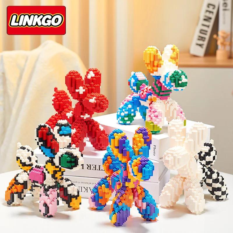TOYLINX Home Decor Micro Building Blocks Balloon Dog DIY Model Assembly Toy Colorful Interlocking ABS Children's Toys