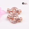 14k Gold-Filled T-Diamond Cubic Zirconia Pearl Buckle for DIY Jewelry & Sweater Chains
