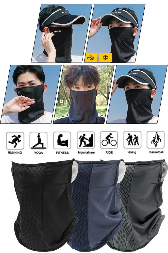 ALUBES Face Cover, UPF 50+, Cool, Sweat Absorbent, Quick Drying, Face Guard, Neck Cover,