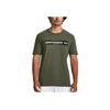 Under Armour Loose Fit Round Neck Solid Color Camouflage Letter Short Sleeve T-Shirt Men Tops Green 1376830-390