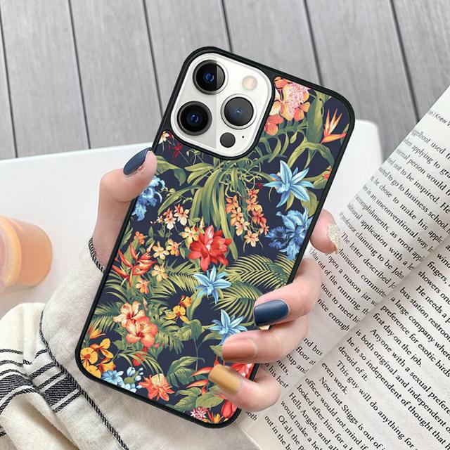 Tropical leaves Phone Case For iPhone 17 Air 16 pro max 15 14 plus 12 13 Soft Bumper Shell Cover coque
