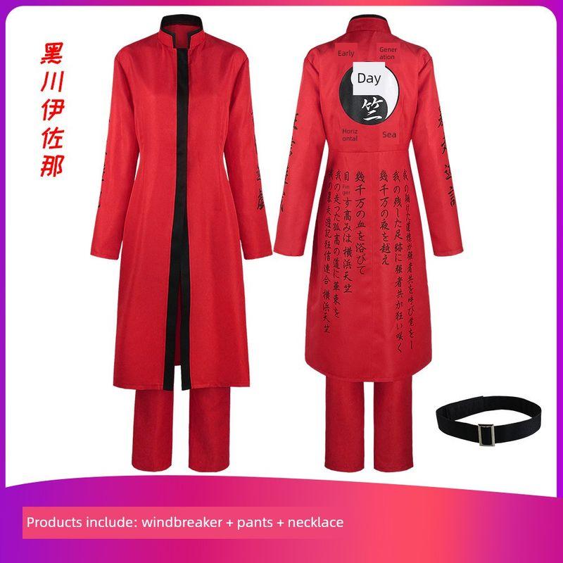 Tokyo Revengers Tengoku Chief Kurokawa Isana Cosplay Costume Gray Valley Dragon Cosplay Set Kurokawa Isana Suit (Red) XL