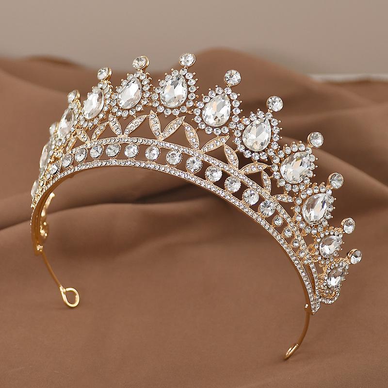 Luxury Rhinestone Princess Crown Headdress for Weddings  Birthdays