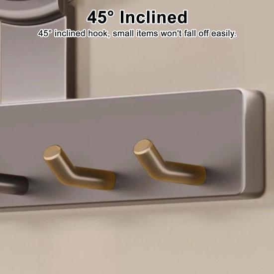 Suction Cup Hooks Strong Load-bearing Simple Installation Punch-Free Wall Mounted Bathroom Storage Rack Coat Towel Hanger