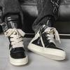 Men Casual Luxury Sneakers High-top Sports Shoes Lace-up Leather Ankle Boots Male Skateboard Shoes Basketball Sneakers 39-44