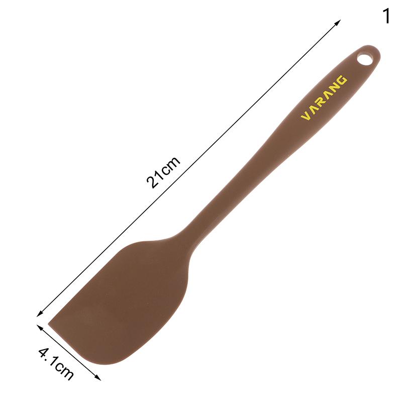 

1 шт. Кухонная силиконовая лопатка для крема, масла, торта, скребок, скребок для крема для торта, антипригарная лопатка для масла, миксер, инструменты для выпечки торта своими руками S коричневый