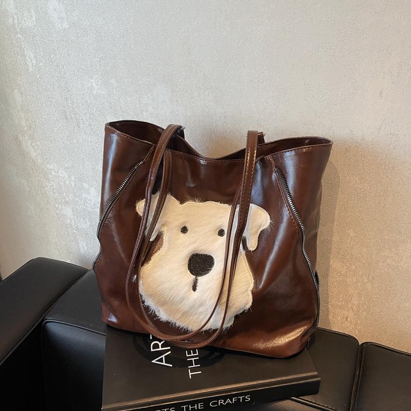 

Tote bag women 2025 new large-capacity commuter backpack autumn and winter multi-functional shoulder bag retro travel backpack темно-коричневого