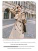 Women's High-End Color Block Trench Coat, Mid-Length, Autumn 2024 Collection