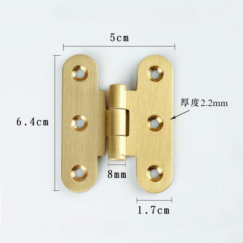 4 Pieces of High-end Brass Hinges Bedroom Wardrobe Door Hinges Kitchen Drawer Cabinet Hinges Wooden Furniture Accessories