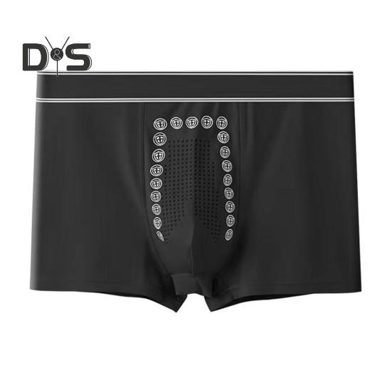 

Мужские трусы-боксеры из сетки с карманом-выпуклостью, тонкие, бесшовные, хлопковые, со средней талией, с высокой эластичностью, однотонные, влагоотводящие, мужские трусы, повседневное спортивное нижнее белье 3XL чёрный