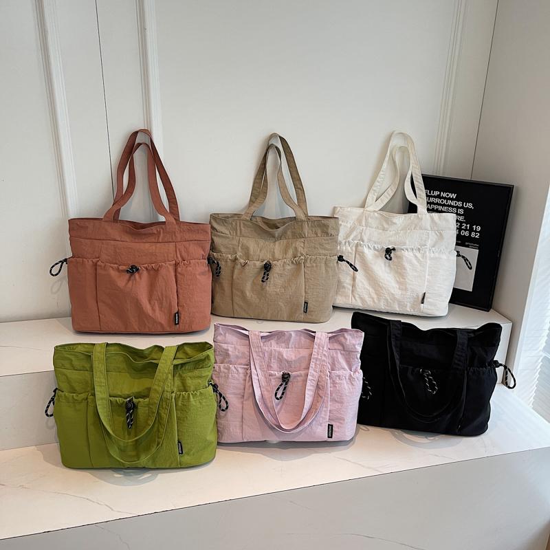 Commuting Large Capacity Nylon Bag Women's Multi-Pocket Shoulder Tote Bag Student Class Bag