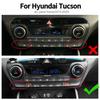 For Hyundai Tucson TL/TLE 2015 2016 2017 2018   Real Soft Carbon Fiber Sticker Interior Center Air Conditioning Panel