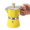 3/6 Cup Espresso Maker Stovetop Coffee Maker 150/300ml Coffee Brewer with Heat Resistant Handle & Knob Coffee Pot