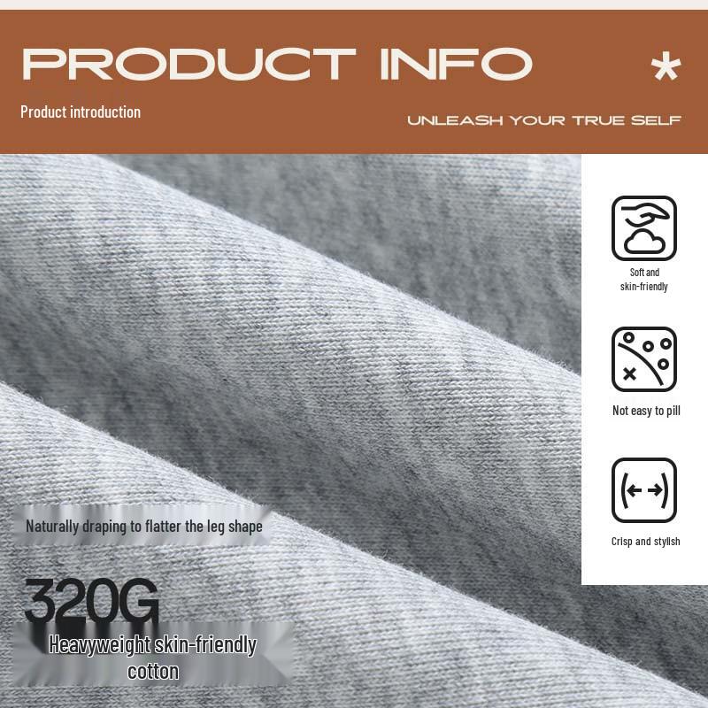 GLM Men's Guochao Casual Straight-Leg Pants