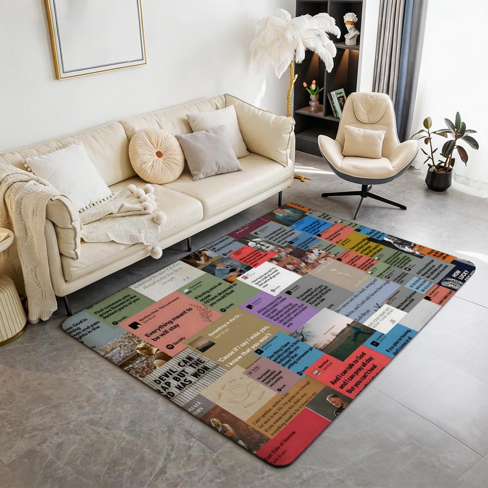 Singer Z Zach Bryan Floor Mat Eco Flannel Doormat Non Slip Odorless Indoor Floor Rug Soft Short Plush Home Mat