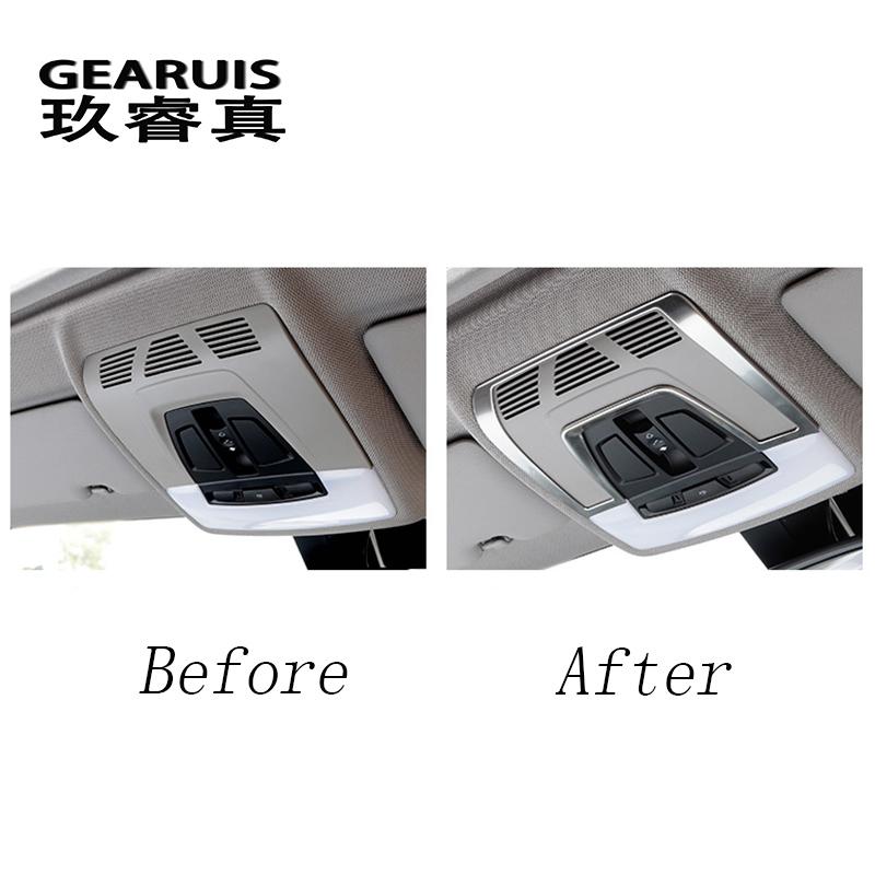 Stainless Steel Car Styling Interior Dome Reading Light Decoration Frame Sticker Cover Trim For BMW 3 Series F30 F34