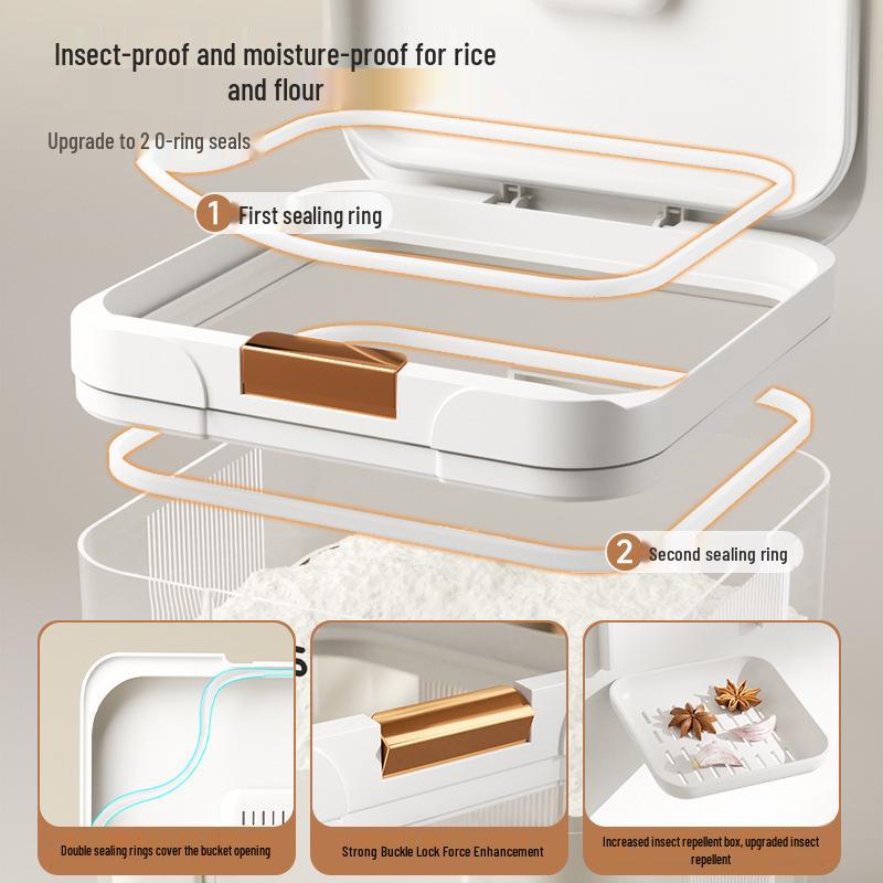 Food-Grade Insect-Proof Moisture-Proof Sealed Rice and Flour Storage Container