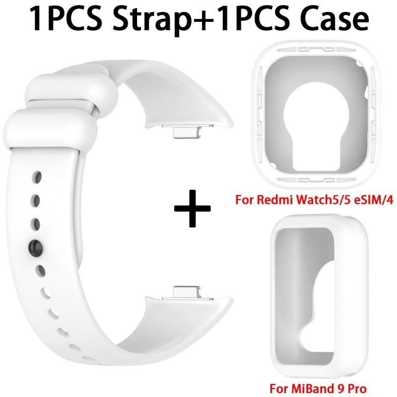 

Силиконовый чехол + ремешок для Redmi Watch 4/5, сменный браслет, ремень для Xiaomi Redmi Watch5, ESIM Smart Watchband Redmi Watch 4 белый