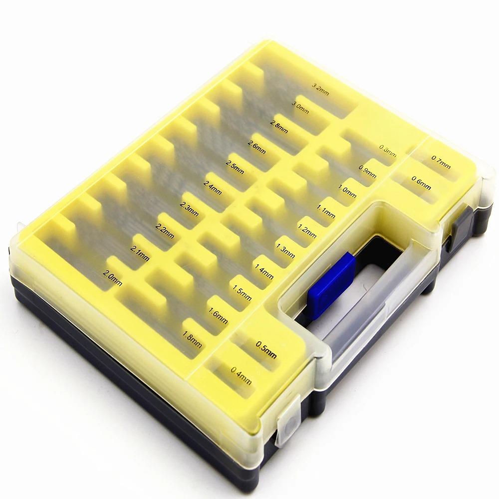 Plastic Box Wear Resistant Twist Drill Bit Mini Sturdy 0.4-3.2mm Small Drill Portable Durable Hole Opener Set Woodworking