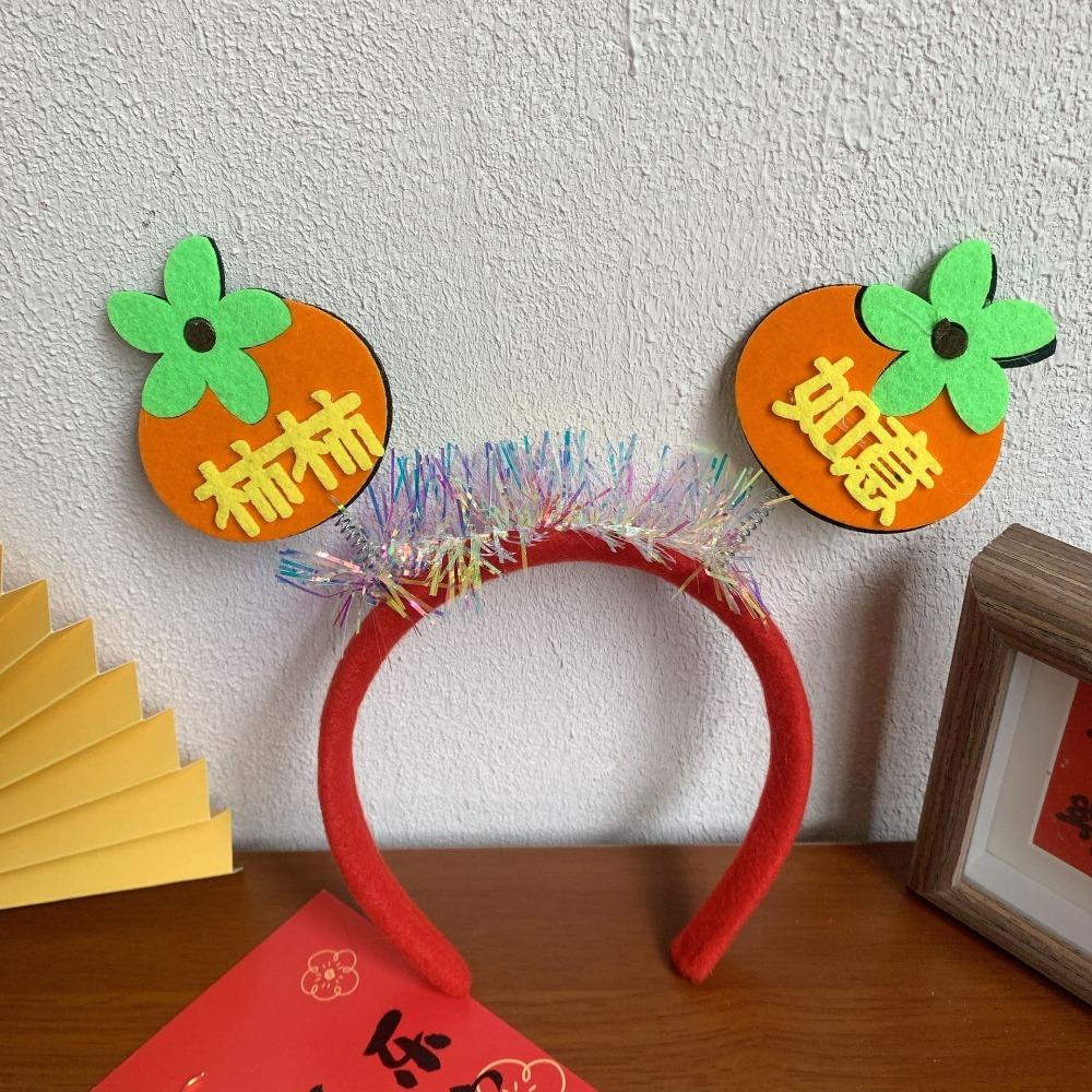 Cartoon Snake Year Headband Red Hairband Festive New Year Headwear  Party Decoration
