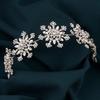 Rhinestones Snowflake Wedding Bride Hairband Crowns Headwear Styling Accessory For Bride Outdoor Indoor Ceremonies Event