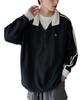WEGO Unisex US POLO Jersey Outerwear for Cold and Korean Loose and Size Black Men's Fleece, Custom-Made Half-Zip Pullover, Golf, Weather, Fall,
