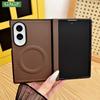 Zfold8 Luxury PU Leather for Magsafe Matte Case for Samsung Galaxy Z Fold 8 Ultra 7 6 Zfold 5 3 4 Wireless Charging Back Cover