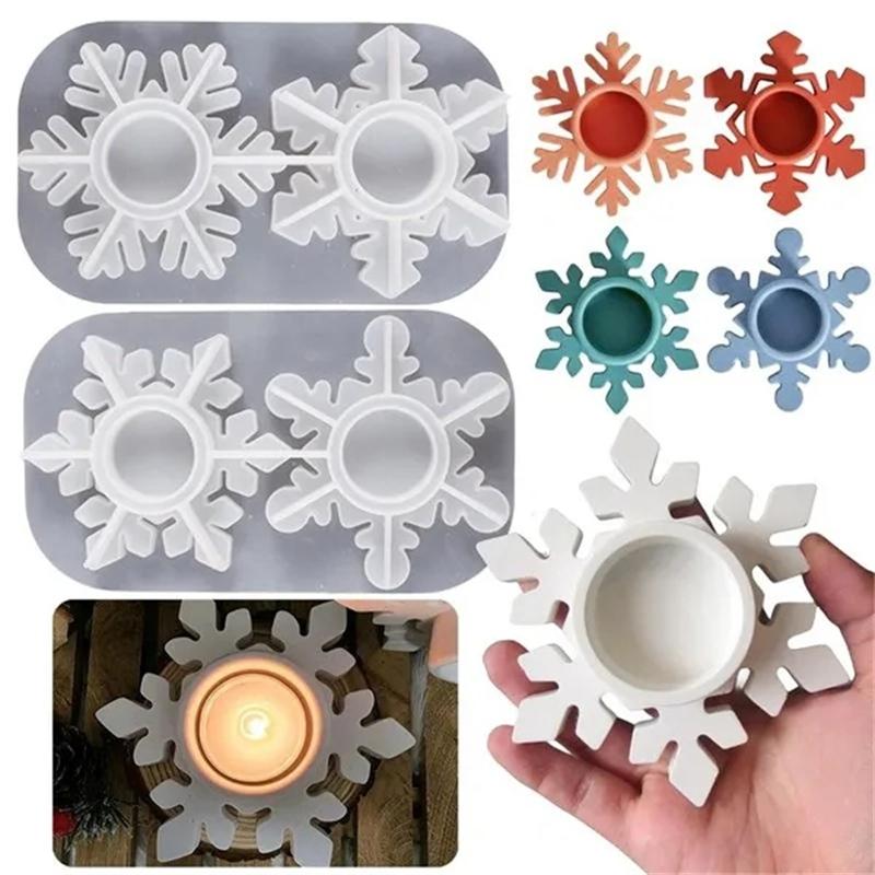 

2 стиля, двойные подсвечники, форма для снежинок, подсвечник, форма для DIY, силиконовые формы из эпоксидной смолы