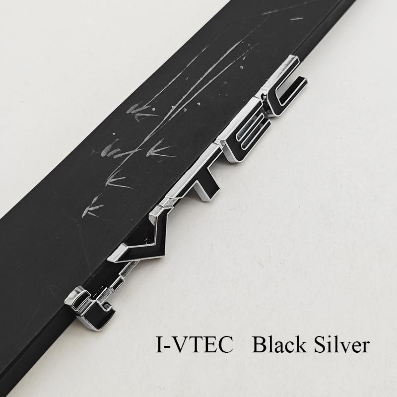 3D Metal Car Letters I VTEC Logo Rear Trunk Tail Badge Emblem Decals For Honda Civic Accord Jazz VEZEL Auto Sticker Accessories