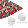 Shakhrisyabz Suzani Uzbek Embroidery Square Pillowcase Polyester Linen Velvet Pattern Zip Decor Room Cushion Case