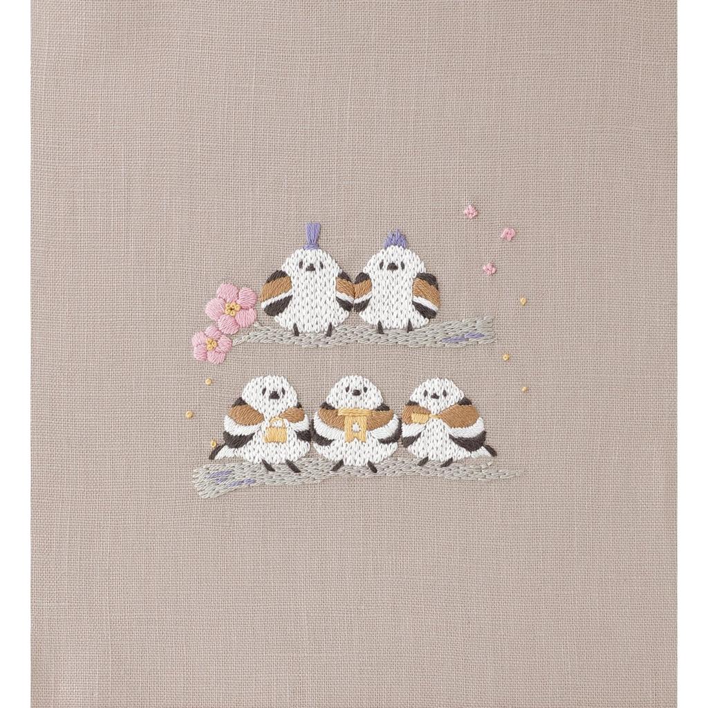 DMC Chicchi Embroidery Kit - 12 Months of Animals Enjoying the Seasons - Long-tailed Tit's Hinamatsuri (Girl's Day) DMC-JPT102